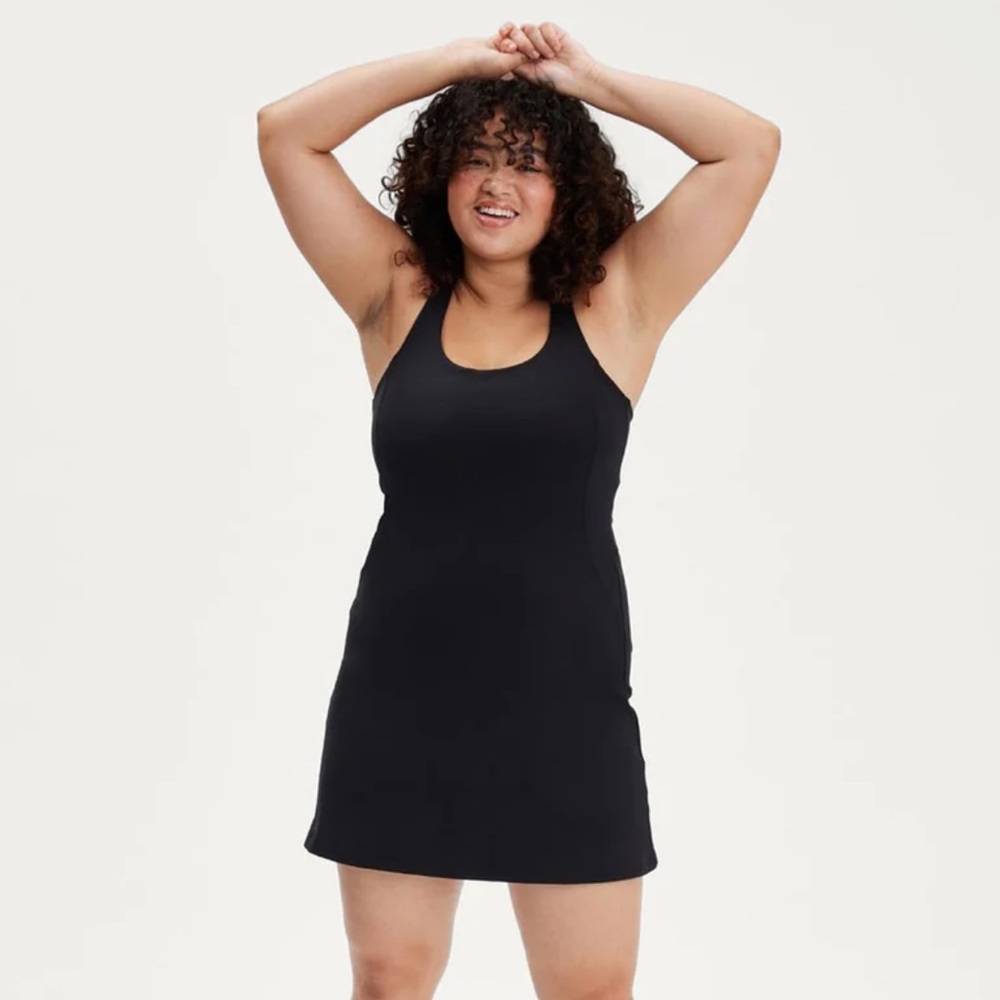 Girlfriend Collective, Paloma Racerback Dress, Black XS
